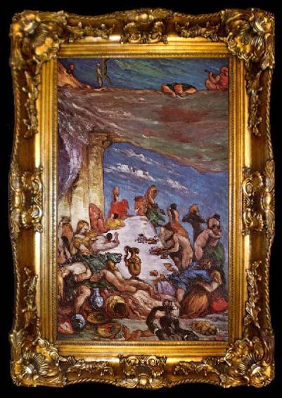 framed  Paul Cezanne The Feast, ta009-2